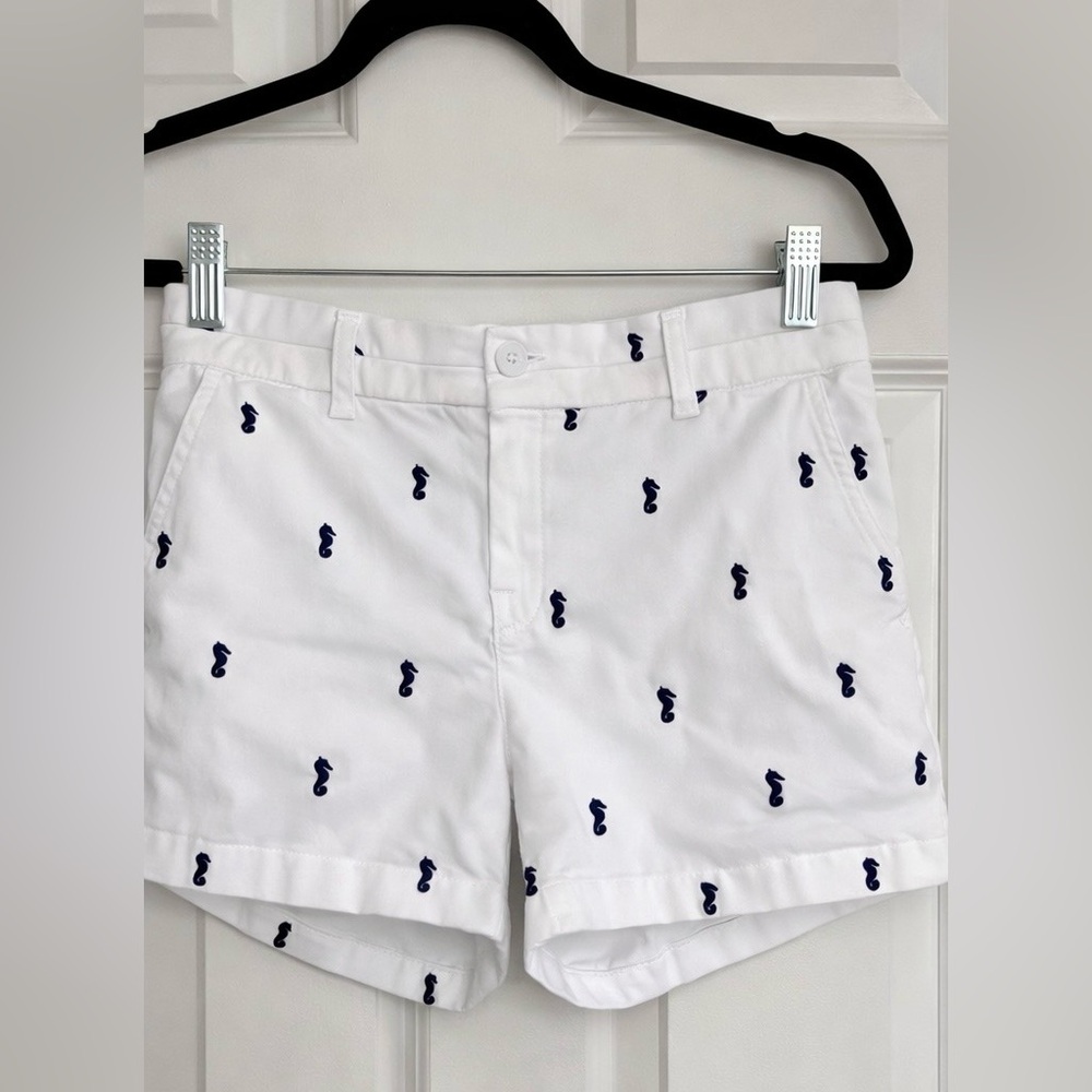 British Khaki White and Navy Women's Shorts - Picture 2 of 4